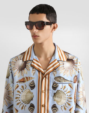 Košeľa Dolce & Gabbana Dolce & Gabbana Shell-print Silk Twill Vanity Shirt Rôznofarebný | G5IF1THI1ZBHC5PK, 3