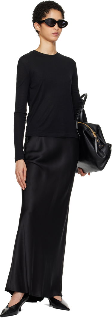 Tričko Anine Bing Amani Long Sleeve T-Shirt Čierna | A-08-10040-BLK26, 3