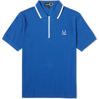 Polo tričko Fred Perry Raf Simons x Half Zip Polo Tee Modrá | SM6501-139, 1