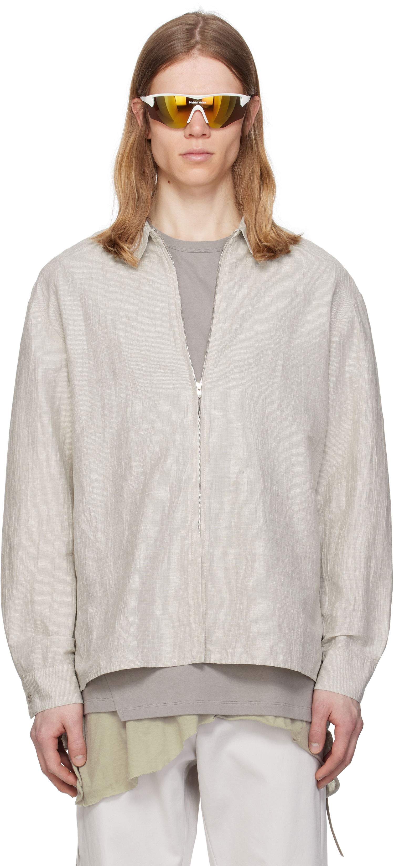 Košeľa Post Archive Faction (PAF) PAF 8.0 Right Zip-Up Shirt Šedá | 8.0 TSR-IV, 0