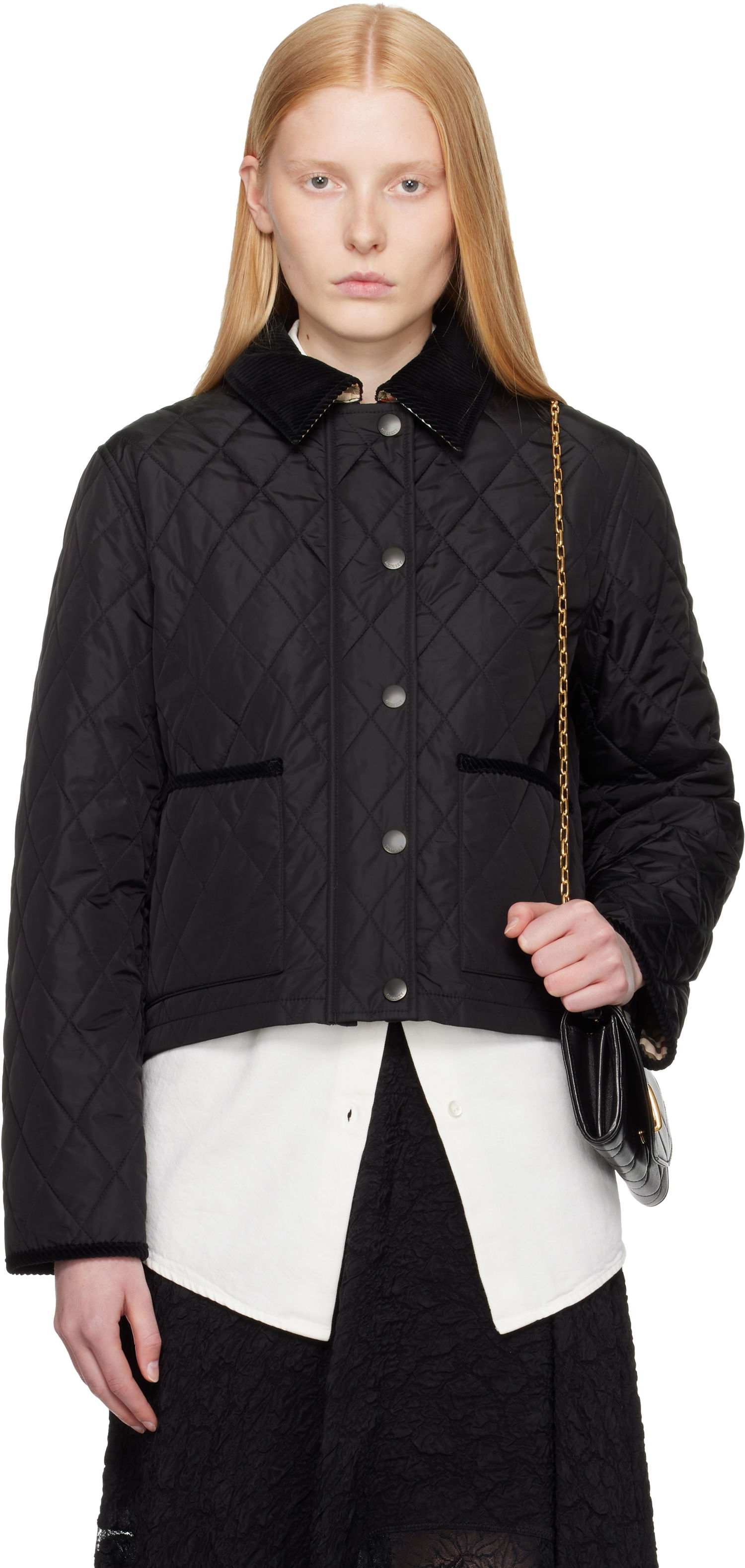 Prešívaná bunda Burberry Burberry Oldham Quilted Nylon Jacket Čierna | 8113836, 0