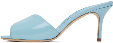 Starostlivosť o obuv Manolo Blahnik Manolo Blahnik Houramu Patent Leather Mules Modrá | 123-2332, 2