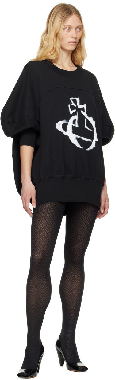 Sveter Vivienne Westwood Vivienne Westwood Stencil Orb Overhead Sweat Minidress Čierna | 1I01000X-J006O-, 3