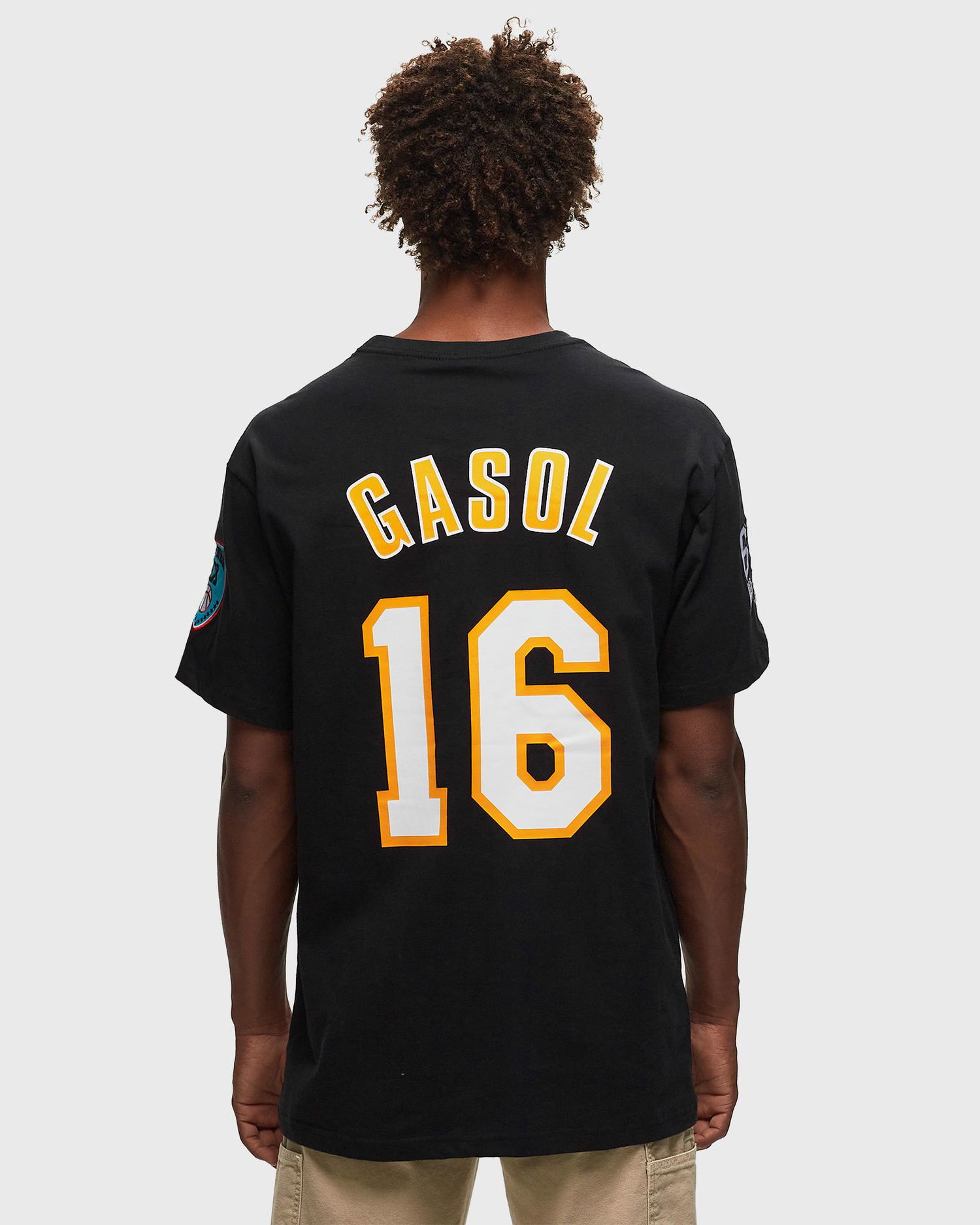 Tričko Mitchell & Ness NBA N&N PREMIUM TEE LOS ANGELES LAKERS HALL OF FAME PAU GASOL #16 Čierna | TCRW6862-LALYYPGABLCK, 1