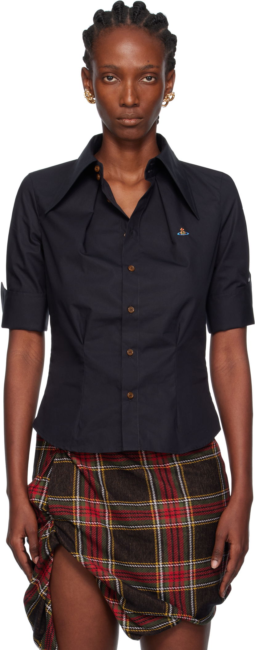 Košeľa Vivienne Westwood Vivienne Westwood Short Sleeve Violin Shirt Čierna | 15010066-W009Q-