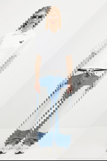 Polo tričko KENZO Kenzo Boke Flower 2.0 Cropped Polo Shirt Biela | FF52TS1604SB.01, 4