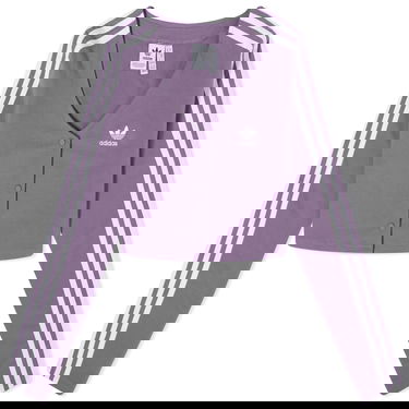 Tričko adidas Originals Long Sleeve Button Shadow Violet Fialová | IK6616, 0