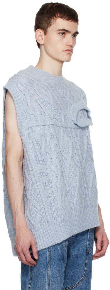 Sveter Feng Chen Wang Feng Chen Wang Layered Cable Knit Vest Modrá | FUF16KT01, 1