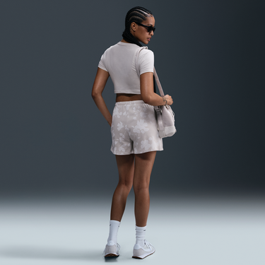 Šortky Nike Nike Sportswear Chill Terry Mid-Rise Printed French Terry Shorts Béžová | HQ5704-104, 2