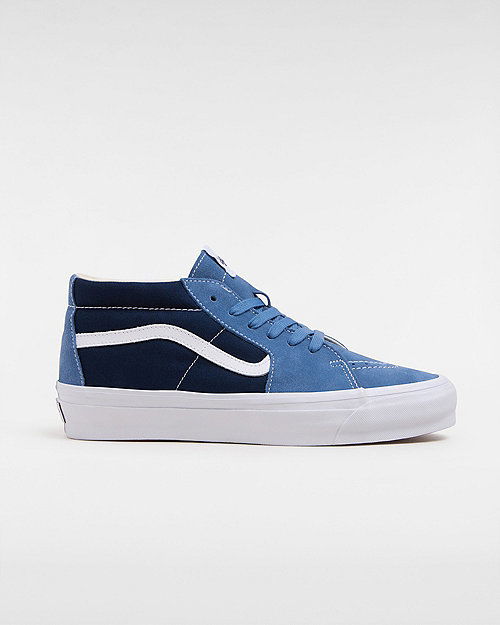 Skateboarding Vans Premium Sk8-mid 83 Shoes (lx Stv Navy/white) Unisex White, Size 3.5 Navy | VN000CQQDWR