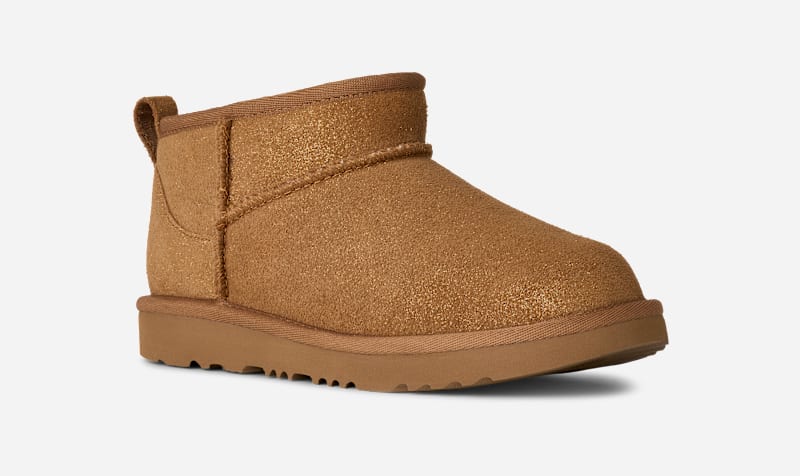 Tenisky a topánky UGG Classic Ultra Mini Dazzle Boot Suede Hnedá | 1171291K-CHE, 1