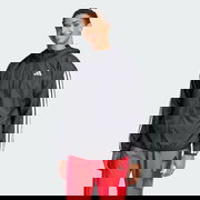 Black Windbreaker Jacket with White Stripes