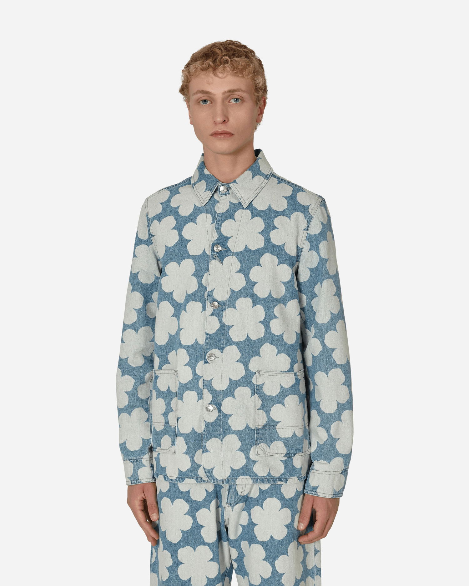 Bunda KENZO Printed Workwear Denim Jacket Rôznofarebný | FC65DV1019GP 64, 0