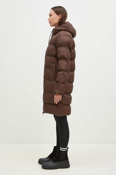 Prešívaná bunda Rains Longer Puffer Jacket Hnedá | 15130.23, 1