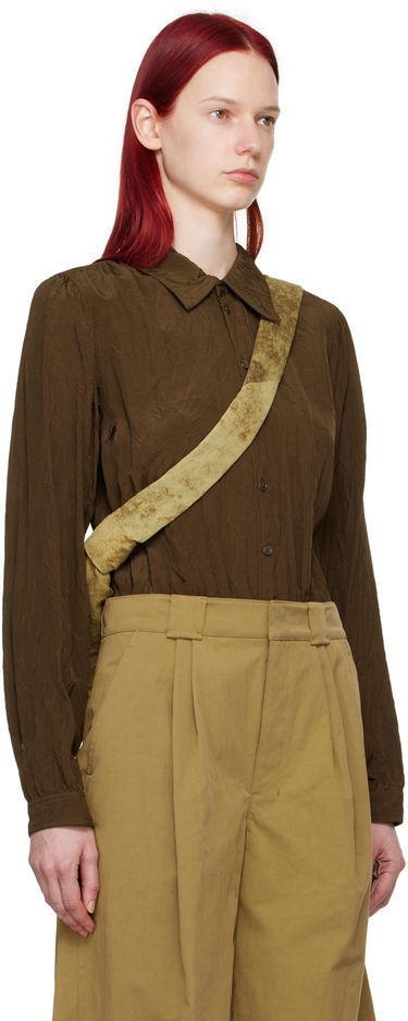 Košeľa LEMAIRE Lemaire Gathered Long Sleeve Blouse Hnedá | TO1221 LF1024, 1