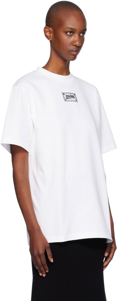 Tričko Jean Paul Gaultier Gaultier Oversized Lace Label Tee Biela | 24/31-F-TS090I-J055-0100, 1