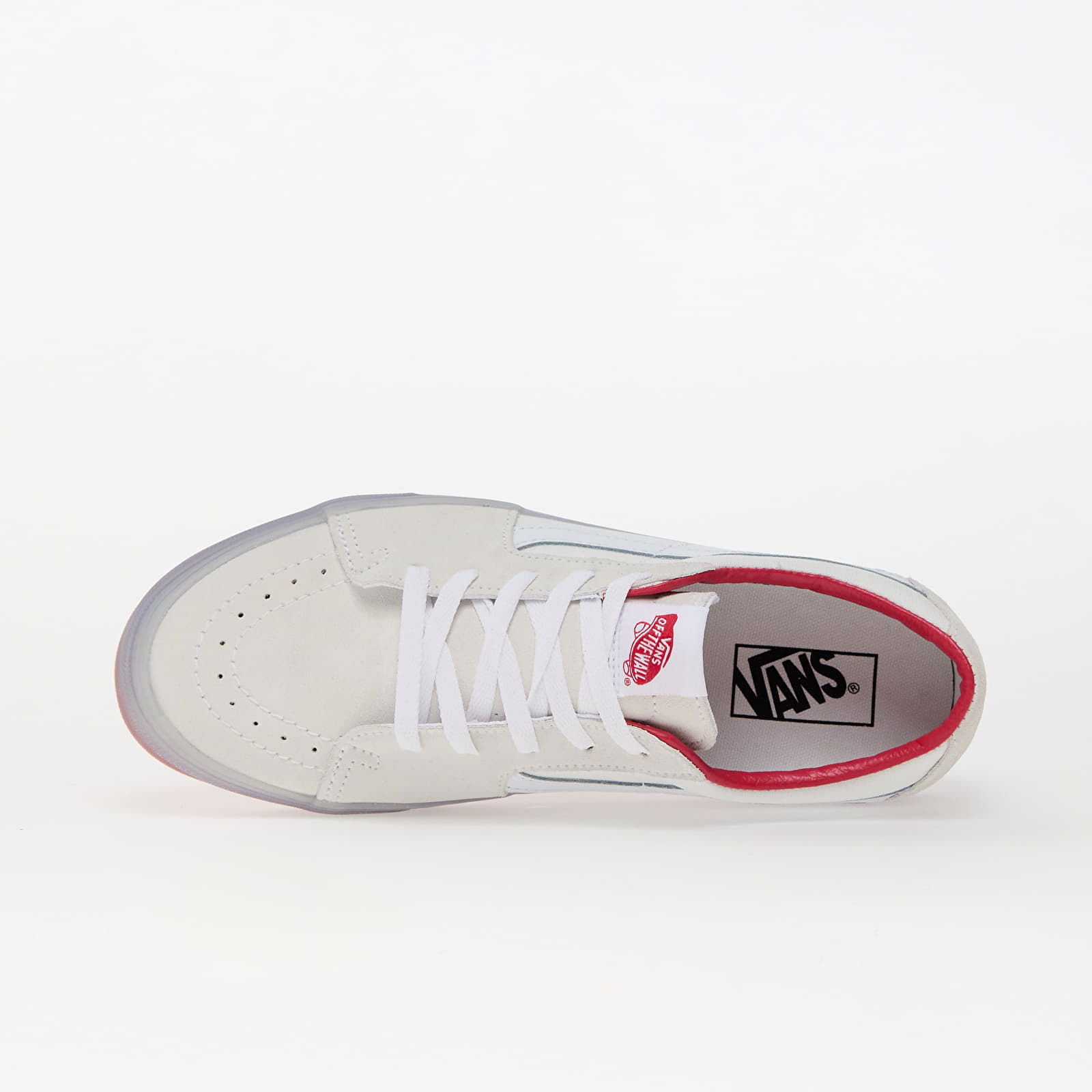 Sk8-Low Translucent Sidewall White/ Red