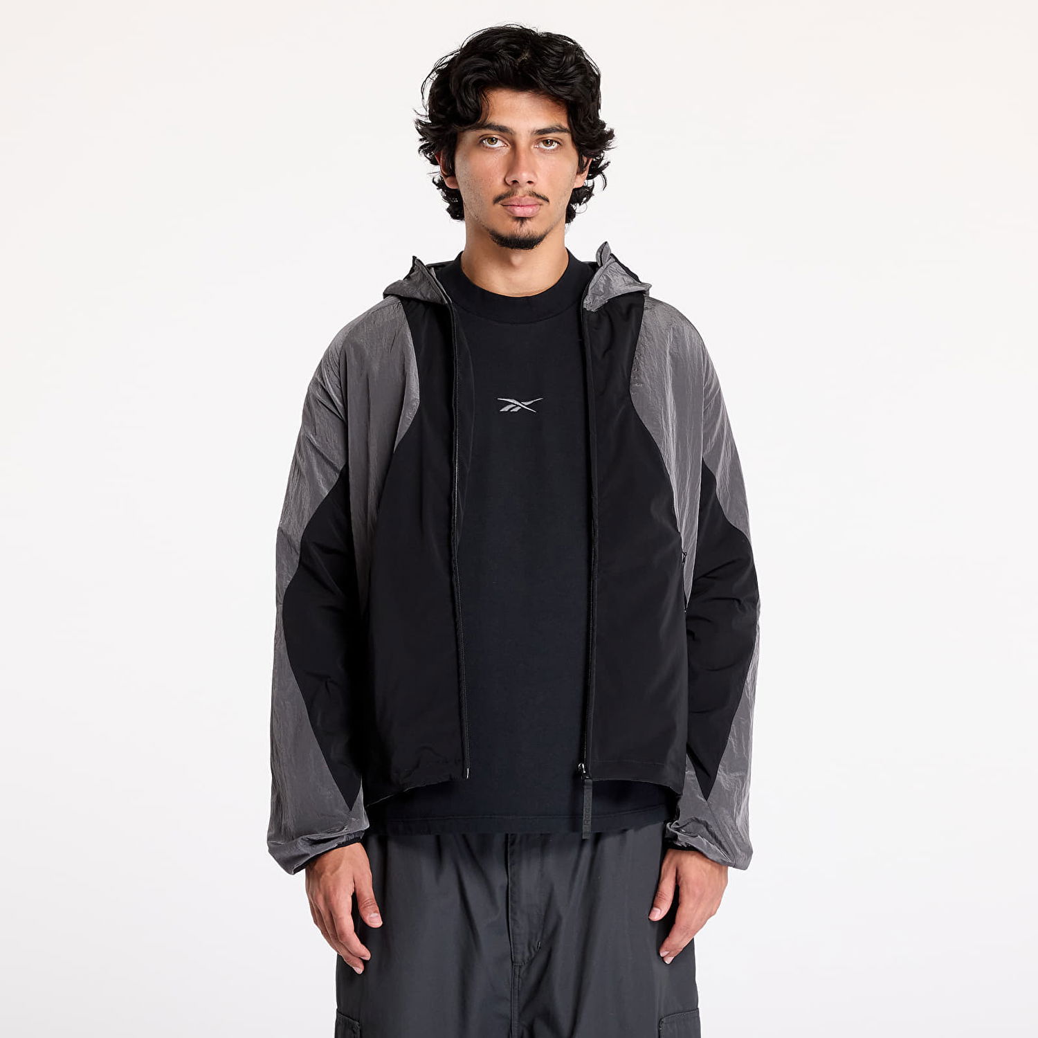 Bunda Reebok Jacket Running Hooded Čierna | RMVL006C99FAB0011009, 0