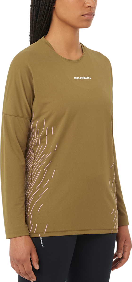 Tričko Salomon Salomon Sense Aero Graphic Long Sleeve T-Shirt Zelené | lc2698000, 0