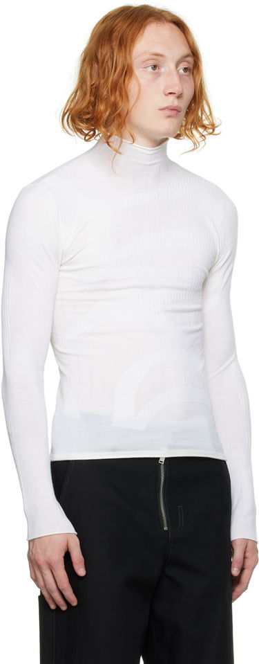 Tričko Dion Lee Fitted Ribbed Turtleneck Top Čierna | C7104F22, 4