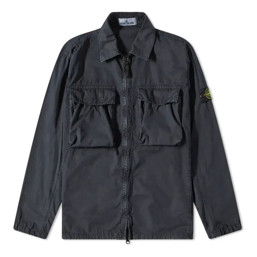 Parka Stone Island Brushed Cotton Shirt Jacket Čierna | 7615114WN-V0165