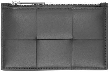 Peňaženka Bottega Veneta Zippered Card Holder Šedá | 749456VBWD4, 0