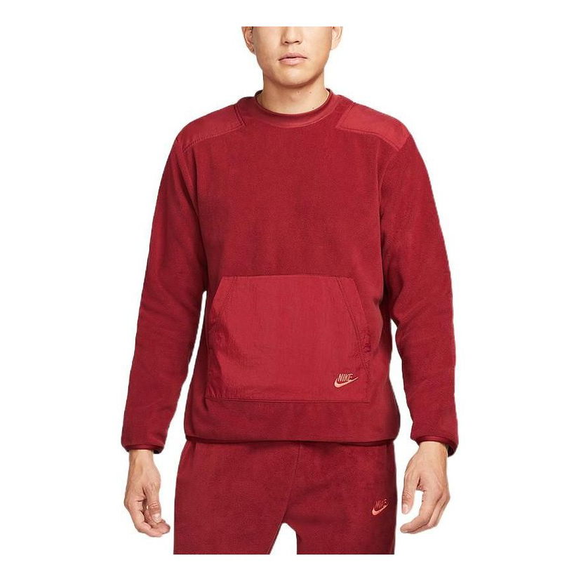 Sveter Nike Men's Fleece Sweatshirt Červená | DD4855-677