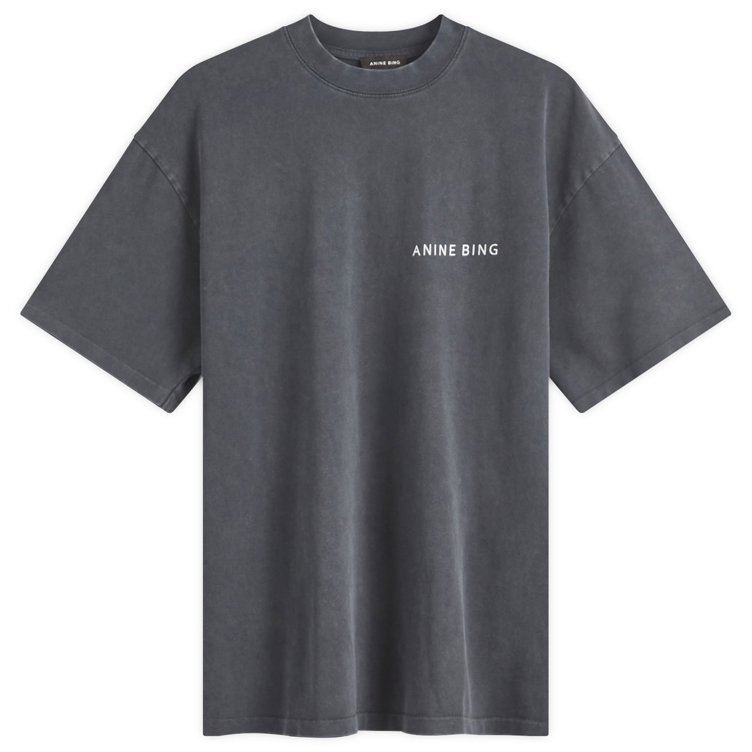 Tričko Anine Bing Washed Black Kent T-Shirt, Size Large Šedá | A-08-10519-VTG1, 0