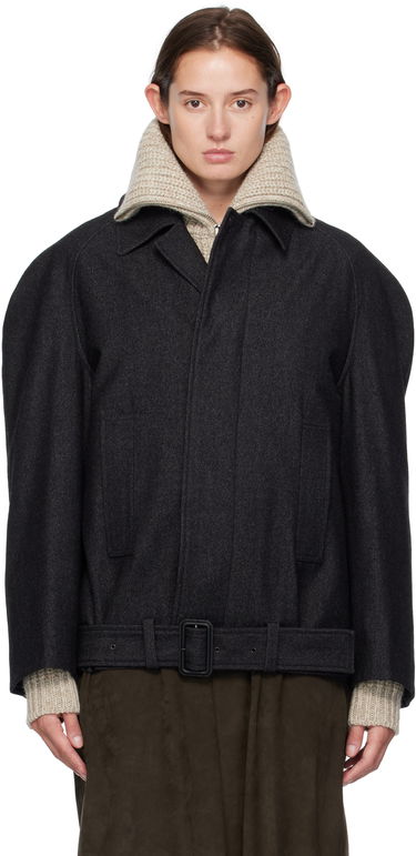 Kabáty LEMAIRE Lemaire Raglan Sleeve Short Coat Šedá | OW1156 LF1319, 0