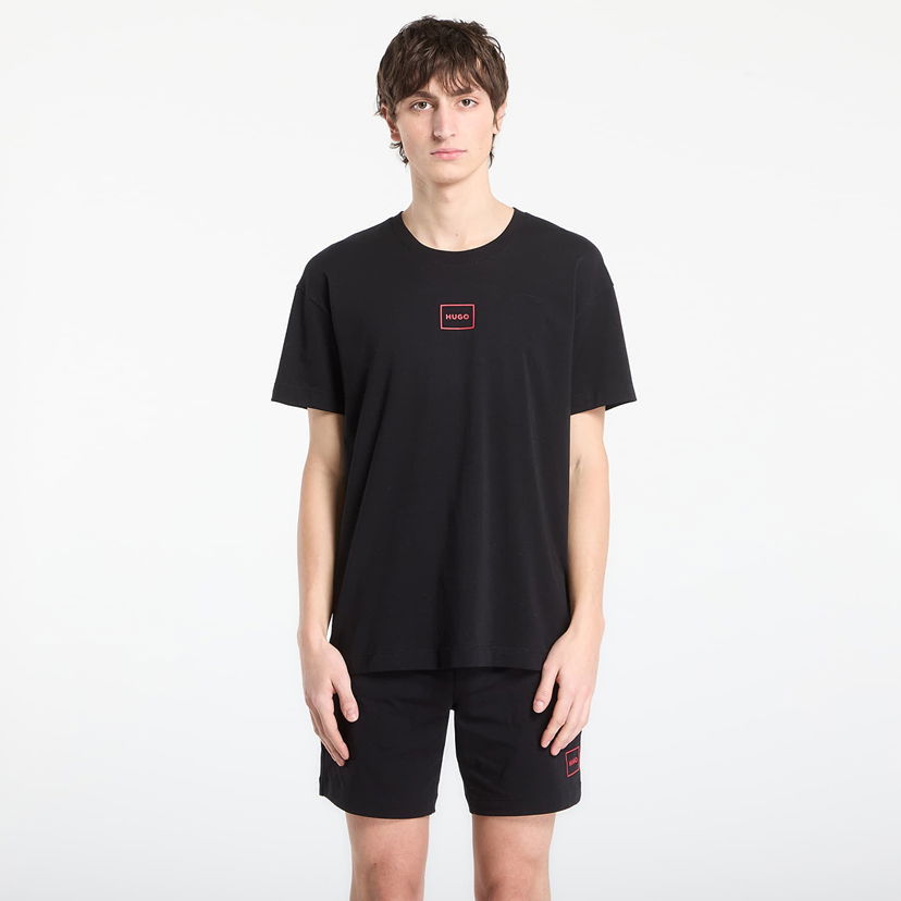 Tričko BOSS Laze Short Sleeve T-Shirt with Chest Logo Čierna | 50525236-001