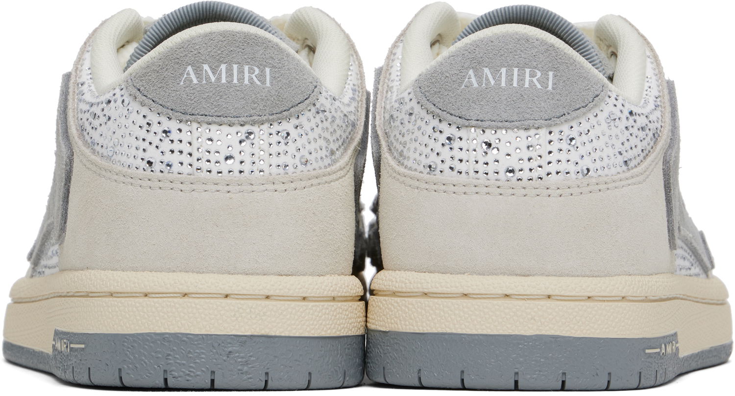 Tenisky a topánky AMIRI Crystal Suede Skel Top Low Biela | AWFOSR1091, 1