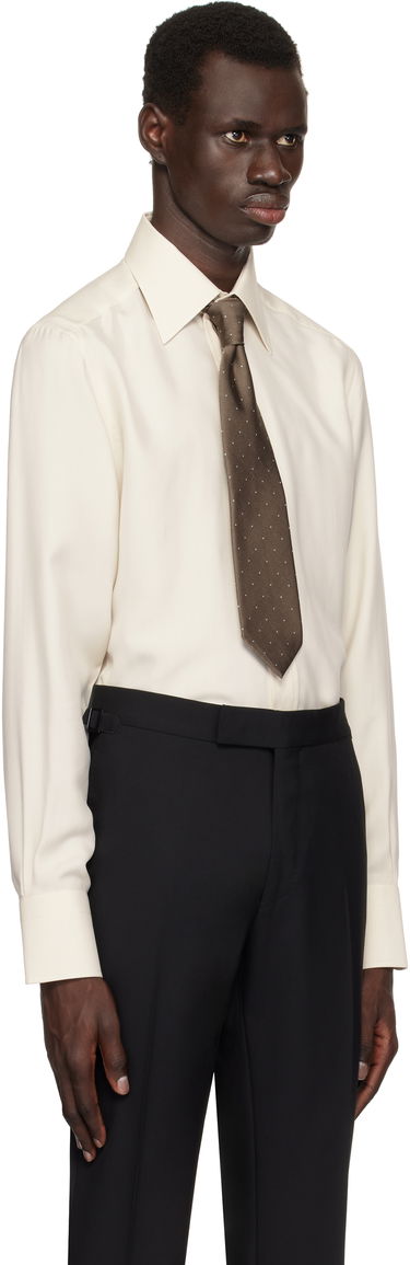 Košeľa Tom Ford TOM FORD Silk Twill Slim Fit Shirt Béžová | HSBC01-SUS02, 1
