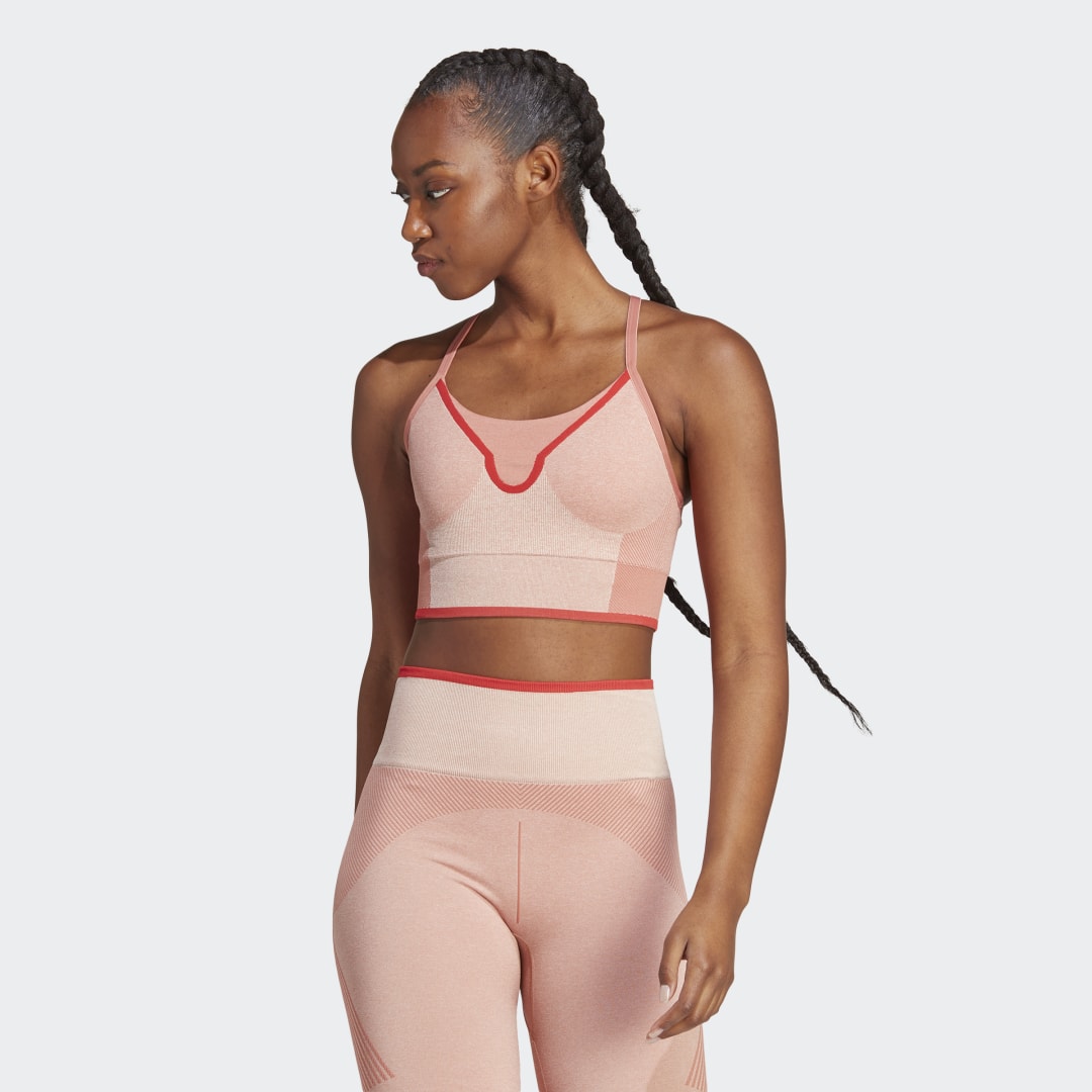 Podprsenka adidas Performance by Stella McCartney Support Ružová | HS5784, 1