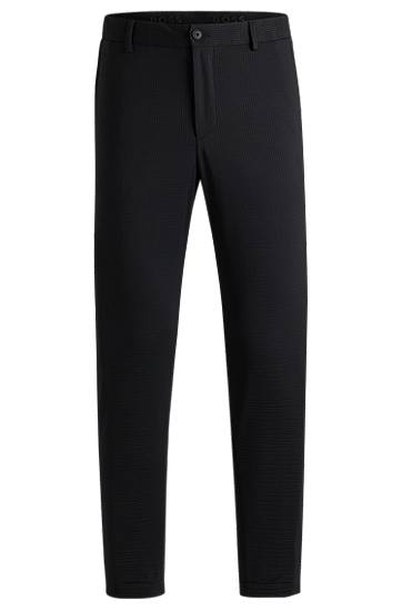 Nohavice BOSS Stretch Seersucker Formal Trousers Čierna | 50540687, 0