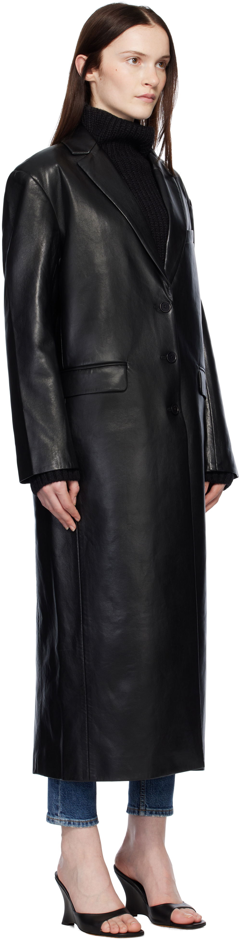 Quinn Oversized Faux Leather Trench