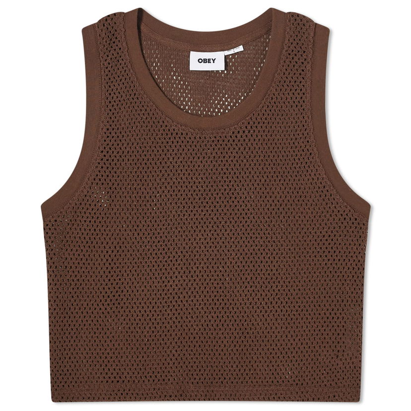 Tielko OBEY Hudson Mesh Tank Top Hnedá | 234050144-JVA