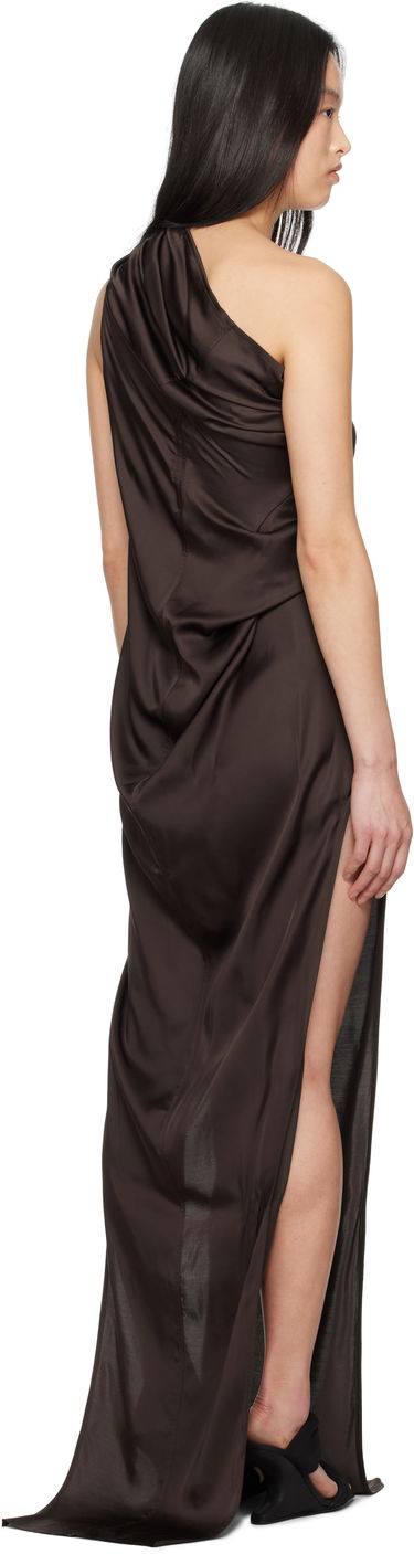 Šaty Rick Owens Rick Owens Hollywood Athena Arrowhead Maxi Dress Hnedá | RP01E7509 SCH, 2