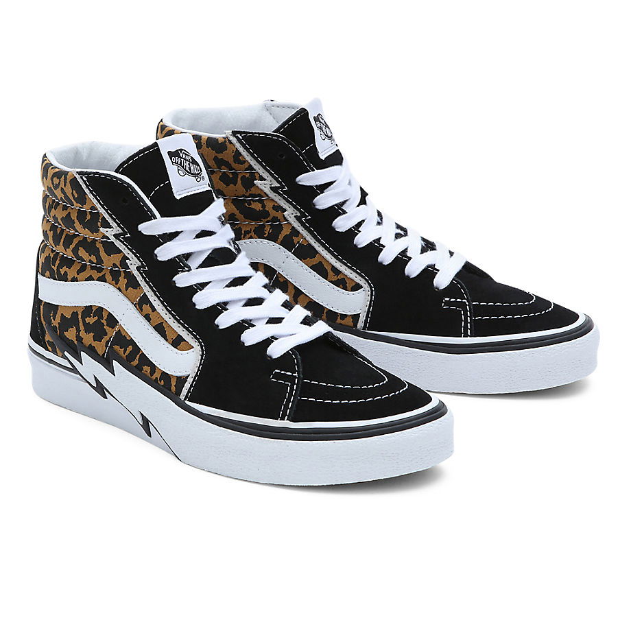 Tenisky a topánky Vans VANS Chaussures Leopard Sk8-hi Bolt (black/true Whit) Men,women Noir, Taille 34.5 undefined | VN0A5JIVBMW, 0