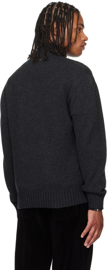 Sveter FERRAGAMO Ferragamo Cashmere Half-Zip Turtleneck Šedá | 786159, 2