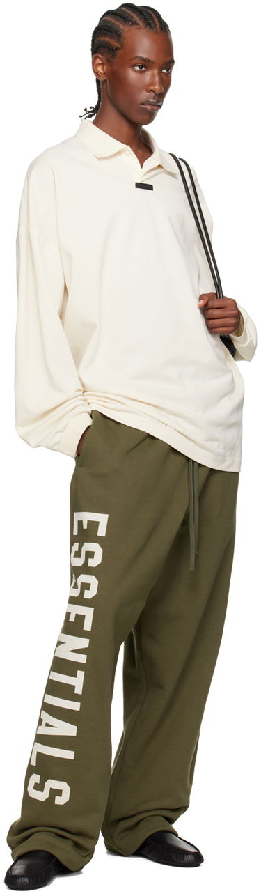 Polo tričko Fear of God Fear of God ESSENTIALS Logo Patch Long Sleeve Polo Biela | 125BT244322F, 4