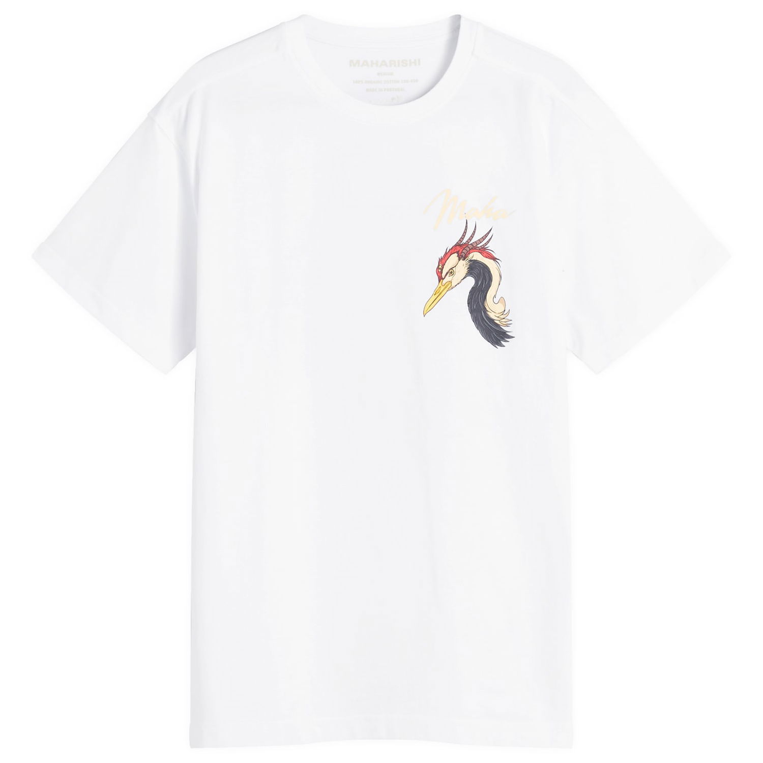Tričko Maharishi Year of the Crane Graphic Tee, Size Large Biela | 1580-WHT, 1