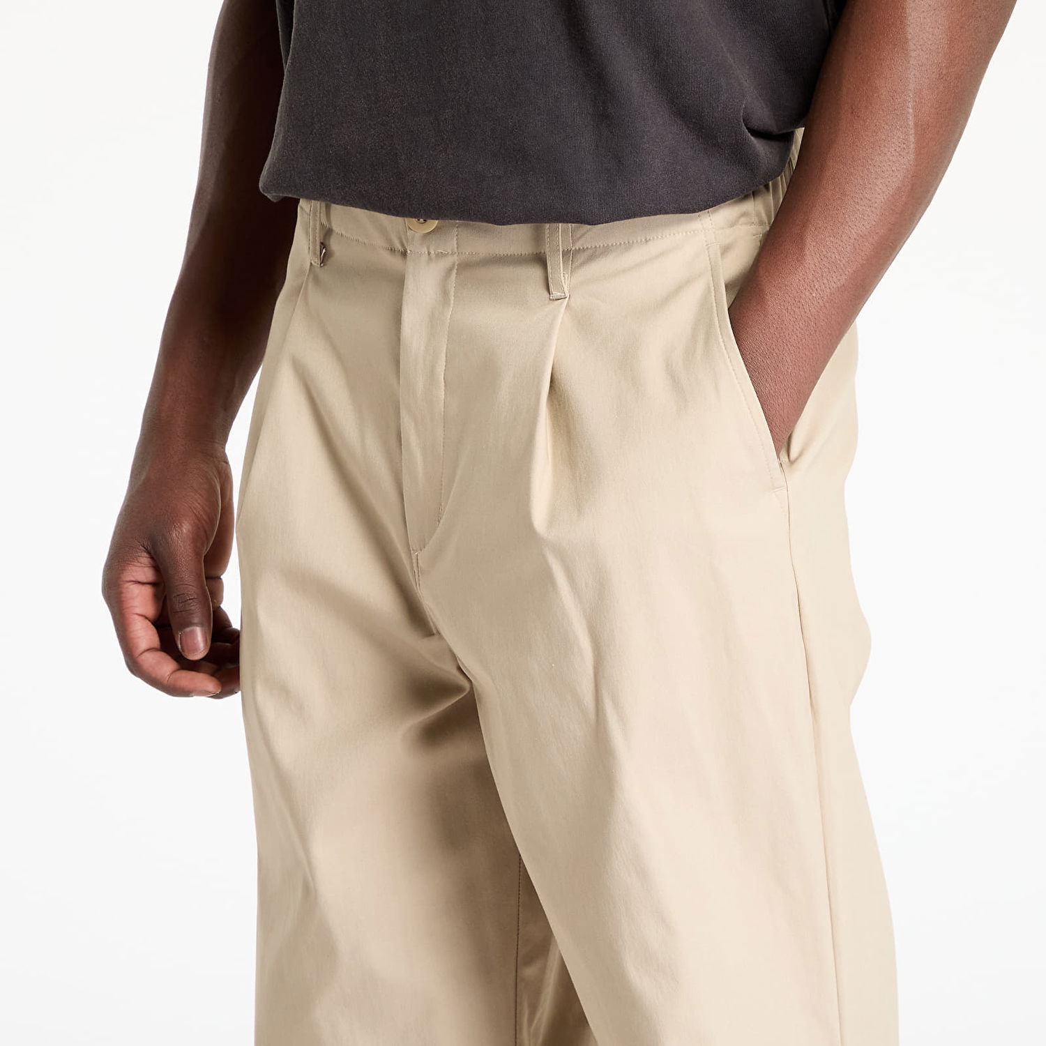 Nohavice New Balance New Balance MP51563SOT Pleated Trousers Béžová | NBMP51563SOT, 1