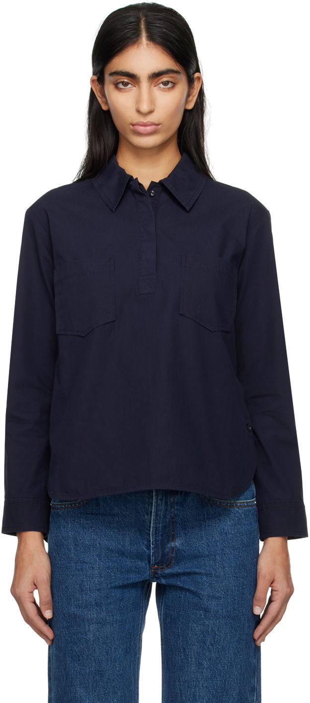 Košeľa A.P.C. Chelsea Shirt Navy | COGWI-F13414