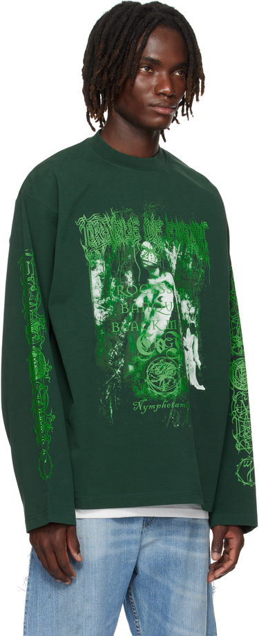 Tričko VETEMENTS Vetements Cradle Of Filth Nymphetamine Graphic Longsleeve T-Shirt Zelené | UCF76LS750E, 1