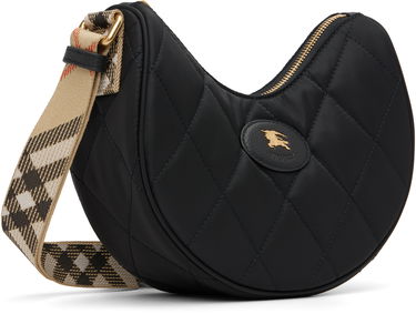 Taška cez rameno Burberry Burberry Quilted Horseshoe Crossbody Bag Čierna | 8111928, 1