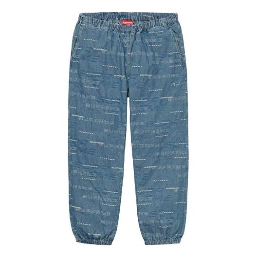 Tepláky Supreme Dimensions Logo Denim Pants Modrá | SUP-FW19-397