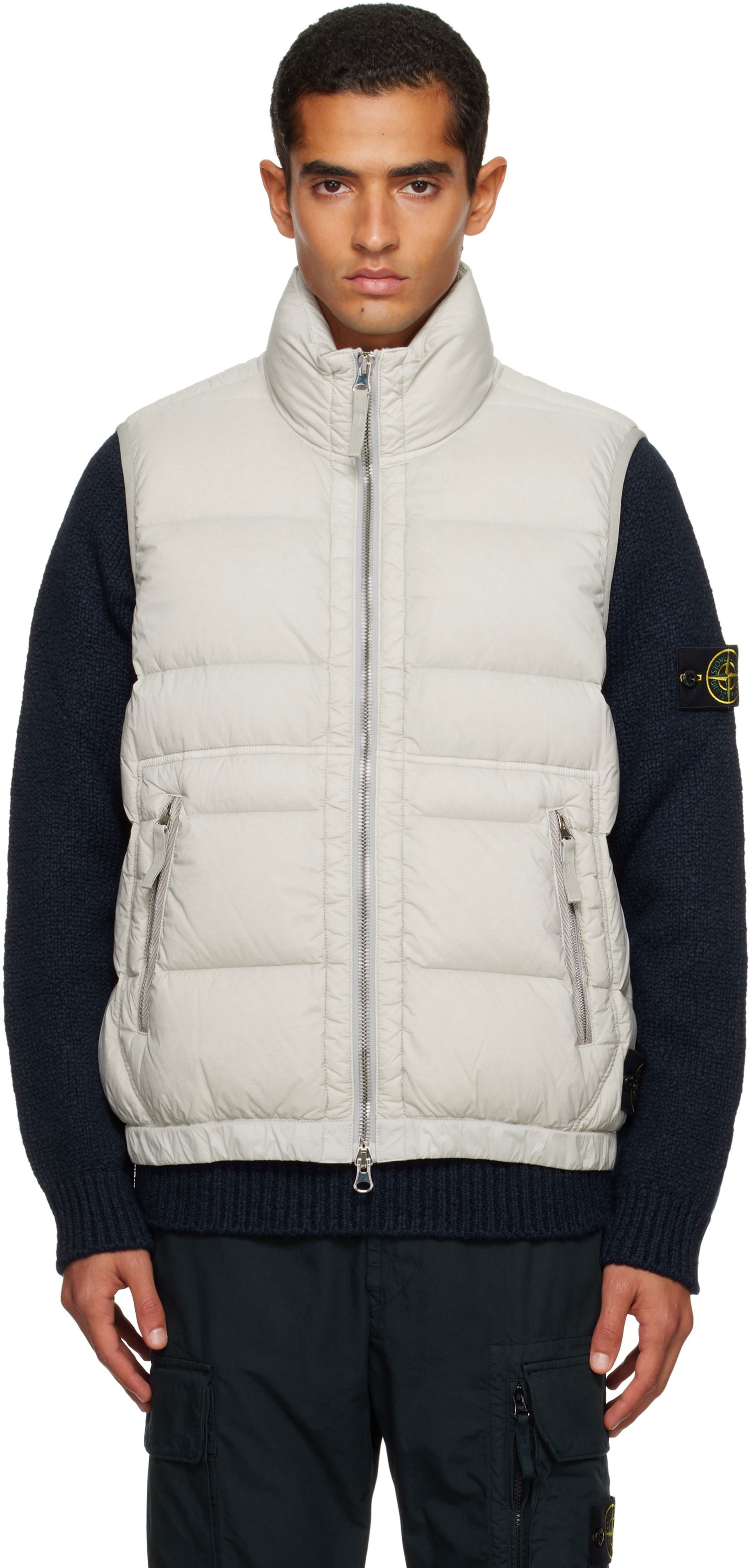 Vesta Stone Island Loom Woven Chambers Down Vest Béžová | K2S15 G100007 S0028, 0