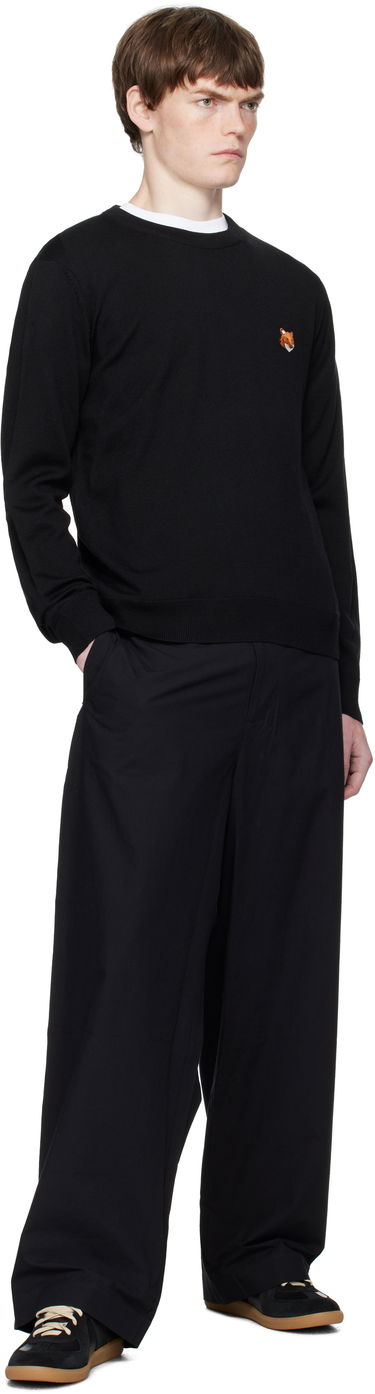 Sveter MAISON KITSUNÉ Maison Kitsuné Fox Head Patch Regular Fit Sweater Čierna | PM00801KT1181, 3