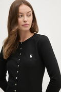 Black Long Sleeve Button-Down Top