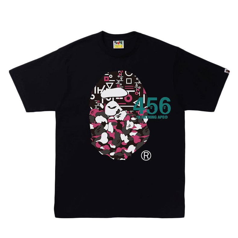 Tričko BAPE Squid Game x Ape Head Tee Čierna | 1I23-110-910 BLK, 0